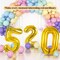 Number 21 Balloons for 21st Birthday Party Decorations, 0-100 Large No.21 for Her Him (Gold)
